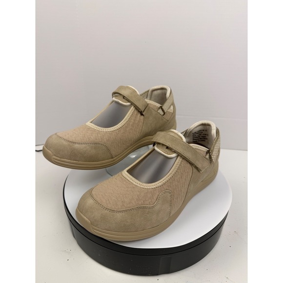 Drew Tan Orthopedic Arch Walking Support Mary Jane Shoes 9.5 W Adjustable Strap